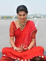 Tapsee in Red Saree Stills